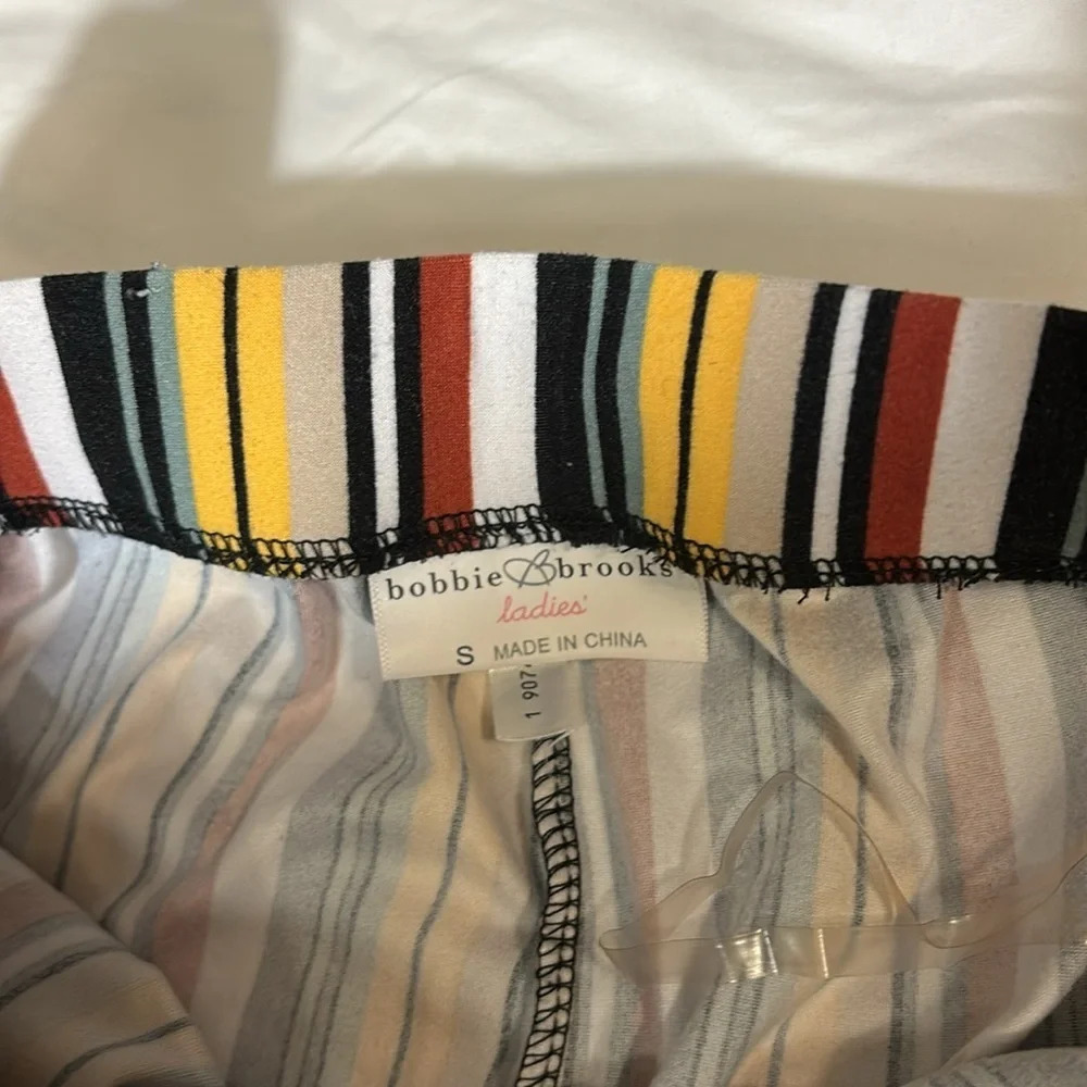 Women’s Wide Leg Pull On Stretch
Stripes Tie Belt Boho Pants - Picture 5 of 7